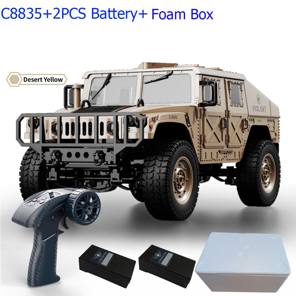 ABAH1 C8835 1:14 RC Car 2.4G Remote Control Car 4WD Off-road Climbing Simulation All-terrain RC Crawler Military Jeep JJRC RC Toys