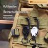 Retractable Tactical Steel Wire Keychain: Easy Pull Multifunctional Outdoor Buckle