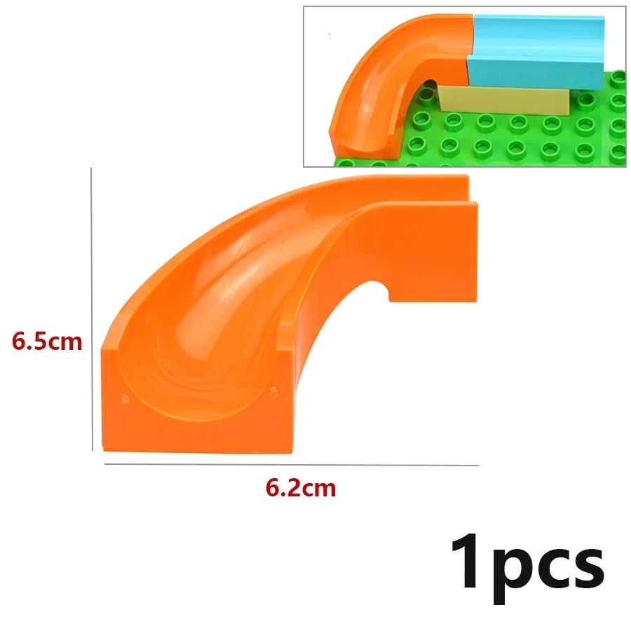 Большой размер слайд гоночный трек мяч кирпич крупный строительный блок воронка слайд лабиринт аксессуары детские игрушки совместимые Duploes
