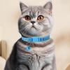 Cat Collar Adjustable Pet Collar with Bell And Safety Release Buckle Star Moon Print Breakaway Nylon Collar for Kitten Cats