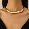 Elegant Geometric Wave Choker: European & American Style Necklace for Women