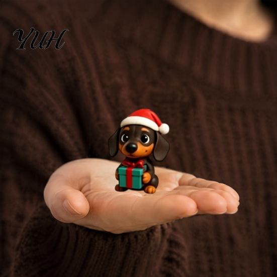 Christmas Gifts for Relatives 2026 Dachshund Advent Calendar, 24 Days 3D Collectible Dog Figures, Holiday Party Scene Props Puppy Ornaments Countdown