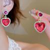 Серьги-подвески «Любовь» со стразами для женщин, в европейском и американском дворцовом стиле, легкая роскошь, циркон, подарки