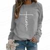 Jesus Christian Hoodie Women Fashion Sweatshirt O-Neck Long Sleeve Hoodie Cross Sweats Pullovers Autumn Winter Hoodies Gifts