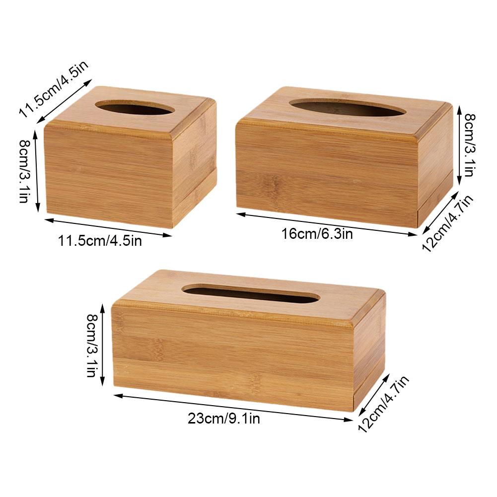 Wooden Tissue Box Pumping Box Napkin Box Wood Wet Tissue Holder Dispenser Home Napkin Organizer Paper Holder Square Tissue Box