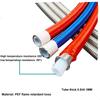 3/8" Silvery Mold oil temperature machine tube, high temperature resistant PTFE tube, stainless steel braided tube