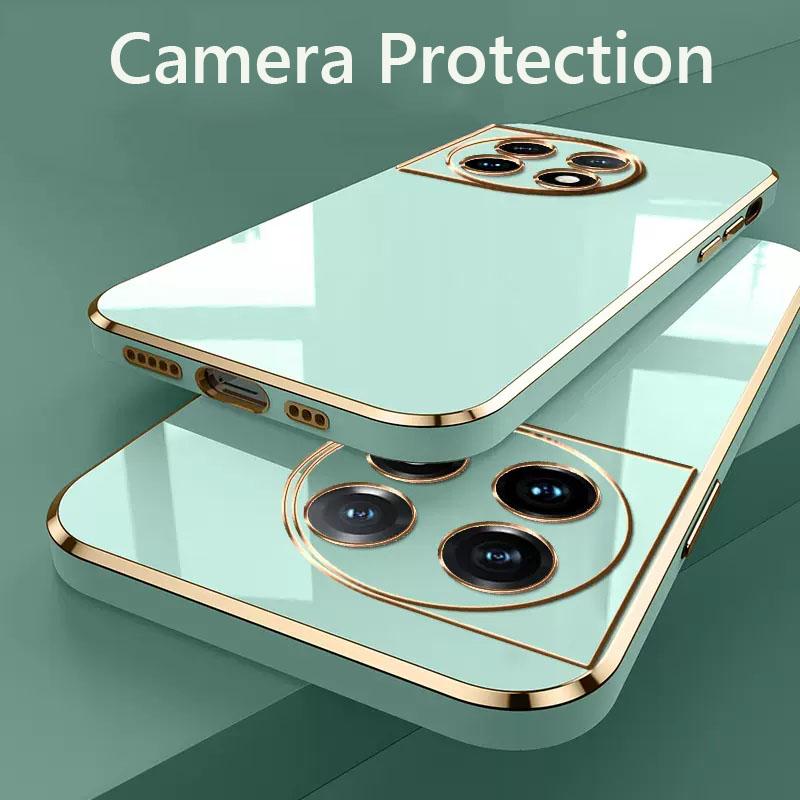 Роскошный чехол для телефона с квадратным покрытием для OnePlus 11 11R OnePlus11 OnePlus11R One Plus 11 5G противоударная мягкая силиконовая задняя крышка