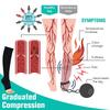 1 Pair Unisex Calf Compression Stockings Prevent Varicose Veins Shape Gradually with Pressure Elastic Open Toe Knee High Socks