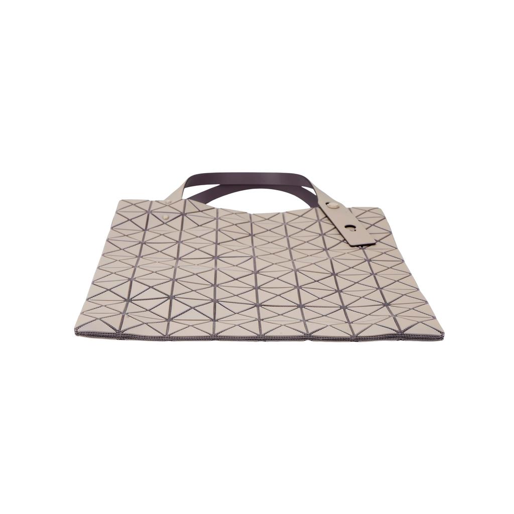 ISSEY MIYAKE Prism Polyester Tote Bag, Shopping Bag, Handbag Women's Gray & Beige BB41-AG522-03