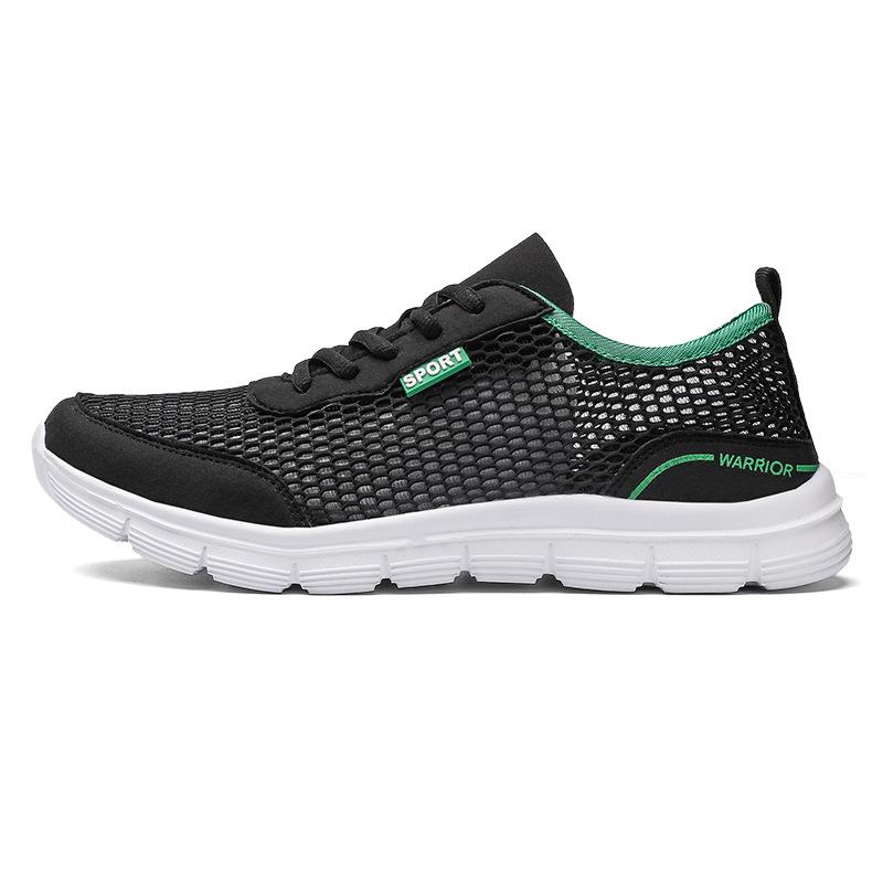 Men's Large Size Lightweight Sneakers 2025 Summer Thin Running Shoes, Hollow Mesh Breathable Single Mesh Shoes