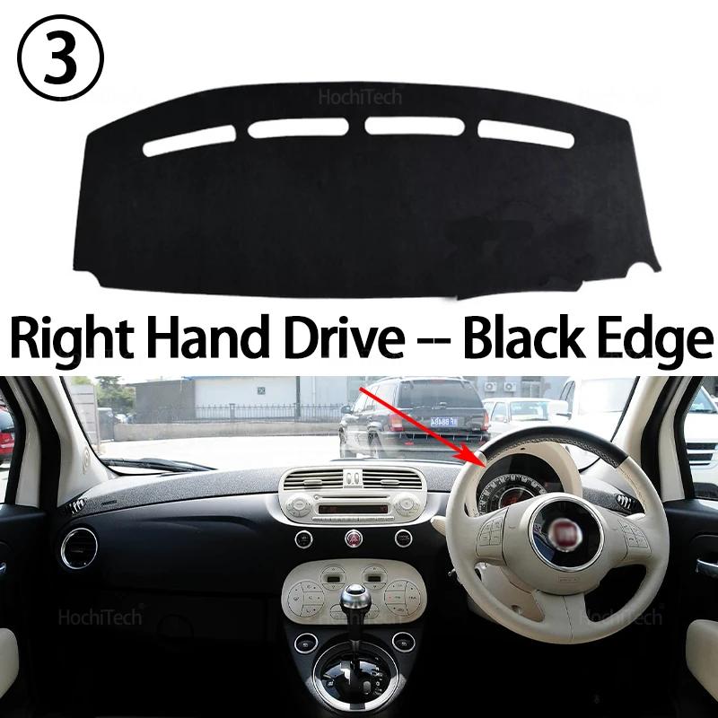 Dash Board Cover for Fiat 500 500c 500e 2007-2024 Dashboard Cover Board Anti-Slip Mat Protect Pad Car Sunshade Carpet Rug