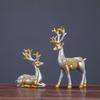2pcs Crafts Resin Deer Ornaments Minimalist Cute Animal Sculpture Exquisite Creative Elk Statue TV Cabinet