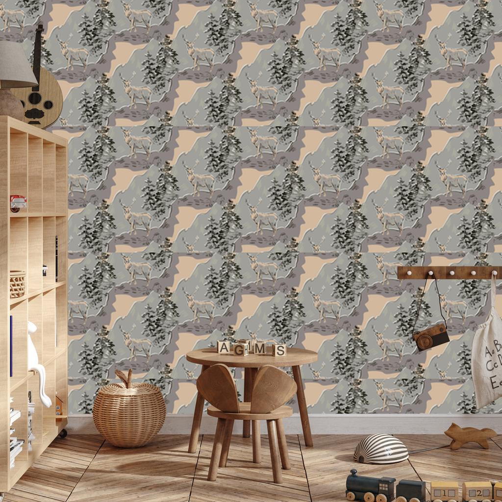 Beautiful deer in the mountains wallpaper for living room and bedroom 50x1000