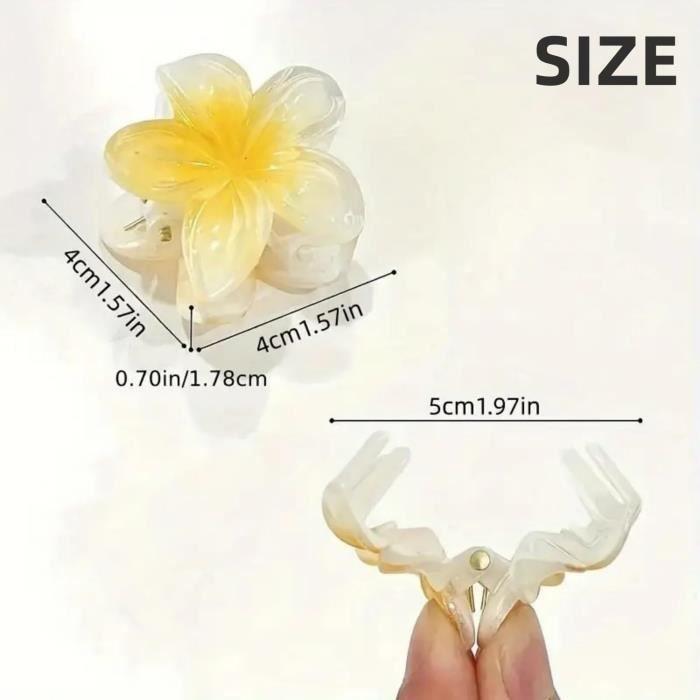 Заколки для волос - Цветок - Нескользящие - 6 штук - Разные цвета