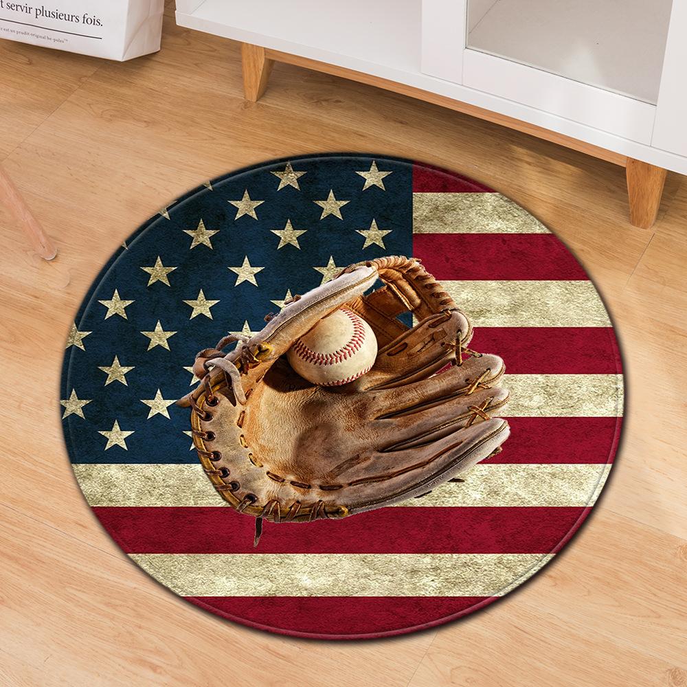 Коврик для гостиной, коврик для компьютерного стула, круглый противоскользящий современный креативный ковер с принтом пчелиных часов, детский ковер для спальни