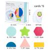 Children Montessori Puzzle Wooden 3D Jigsaw Game Tangram Stick Geometric Ring Shape Matching Kids Early Educational Toys