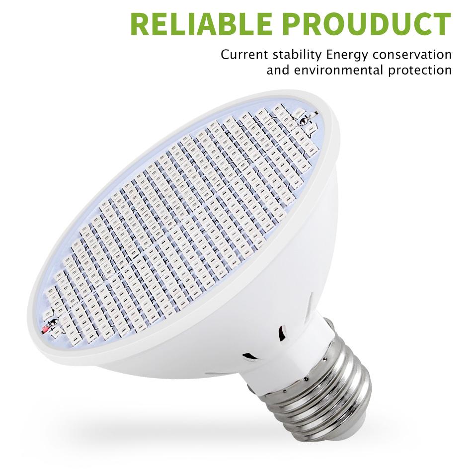 E27 светодиодный светильник для выращивания растений 48/80/300 светодиодов гидропонная лампа полного спектра для выращивания растений в помещении освещение для выращивания рассады цветов