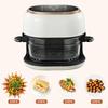 Visible Glass Air Fryer Sturdy Nonstick Long Tray Design for Meat Cake Fries White