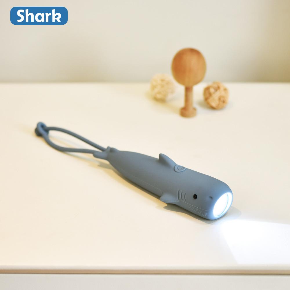 Силиконовый ночник в виде животного, мультяшная акула, единорог, спальная лампа, бесшумный затемняющий портативный фонарик для детской комнаты