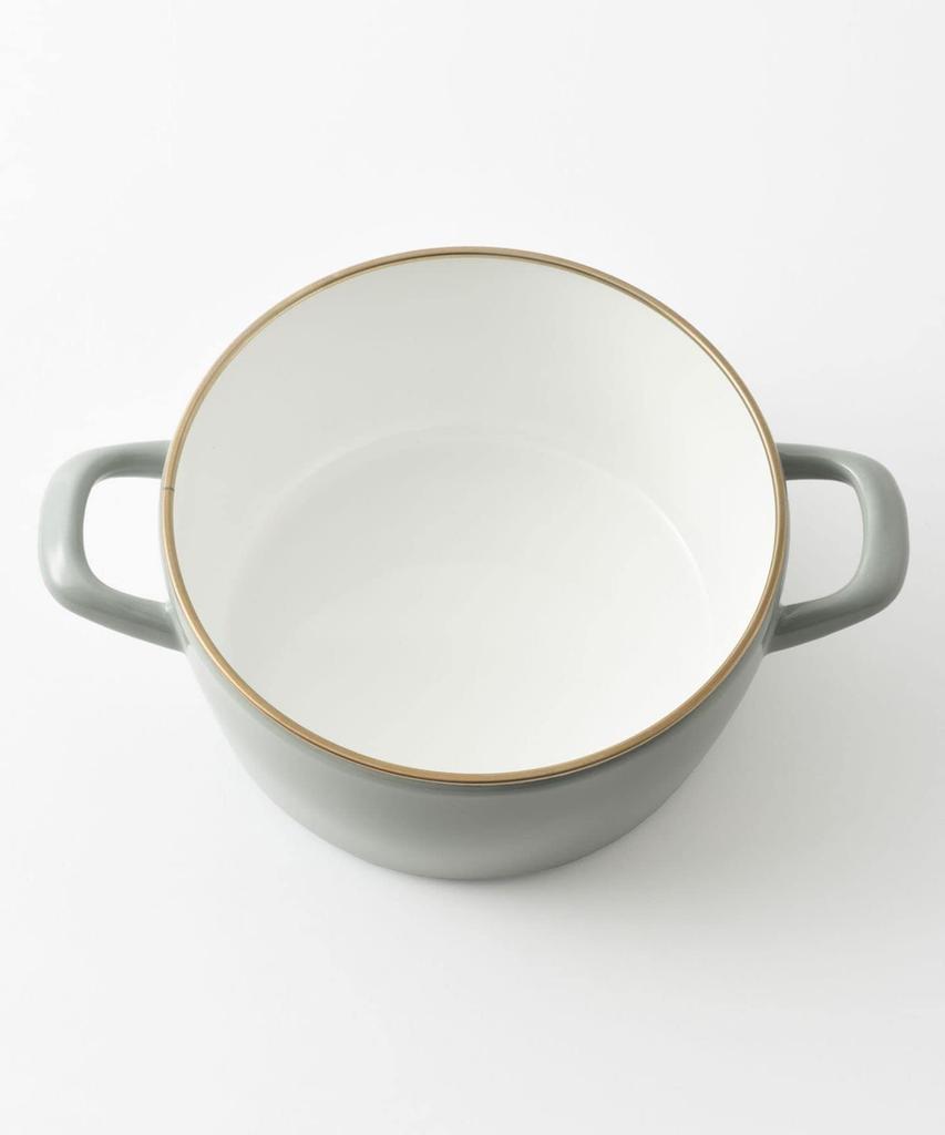 BRUNO 20cm Deep Enamel Pot with Direct and Gas Fuji Enamel Lid, Induction, Heat, Compatible, Collaboration, Greige, BHK280-GRG