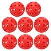 Мячи для пиклбола PATIKIL Outdoor Pickleball 40 лунок 8 шт. в упаковке для любительских игр в помещении и на открытом воздухе, красные