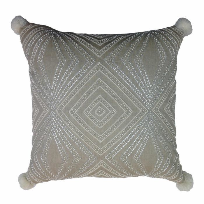Housse de coussin - Naturel - 50 x 50 cm - Design moderne - Résistante
