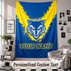 Wall Hanging Tapestry With Custom Name & Text, Warrington Wolves Decorative Tapestry For Bedroom