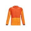 Terrain Anorak Training Sports Color Block Logo Long Sleeve Half Zip Hooded Sweatshirt Jacket Men Jackets Orange 1370507-825