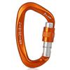 25KN Professional Climbing Carabiner Screw Locking Gate Carabiner Heavy Duty D-shape Climbing