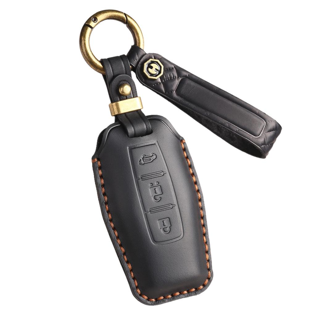 Чехол для ключа из натуральной кожи в стиле ретро для GAC Mitsubishi Outlander