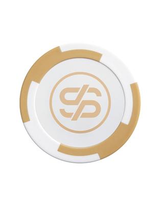 SLOWPLAY Godel Clay Poker 14г Тяжелые Глиняные 40мм Большие Без Номинала Фишки, Композитные, Фишки, Упаковка 50шт, Белые,
