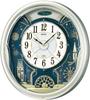 Seiko Clock Wall Clock Radio Analog Karakuri 6 Songs Melody Rotating Decoration Light Gold Pearl RE561H SEIKO
