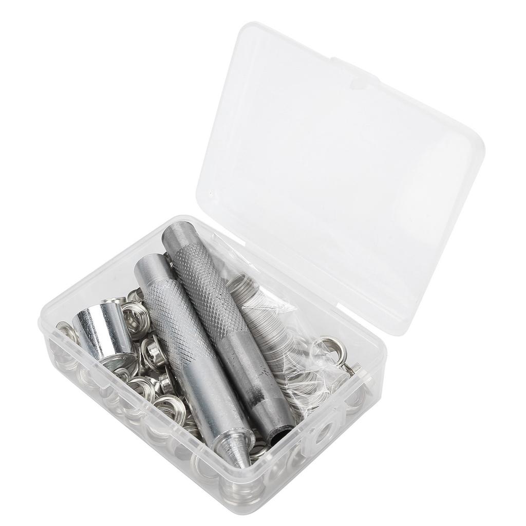 100 комплектов люверсов 0,3 дюйма с дыроколом, ящик для хранения инструментов для брезента одежды