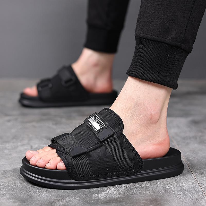 2025 новые тапочки мужские модные уличные летние корейские версии модная персонализированная верхняя одежда пляжные сандалии нескользящие 1505-W