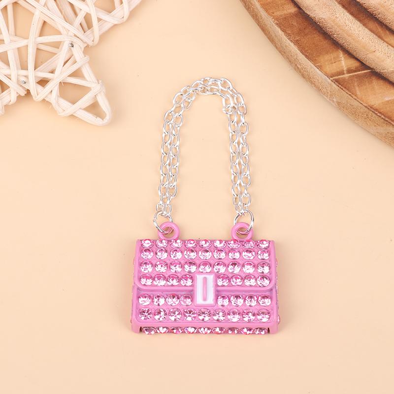 Fashionable Dollhouse Metal Chain Bag Pack Doll Bag Miniature Shopping Handbag For Clothes Accessories