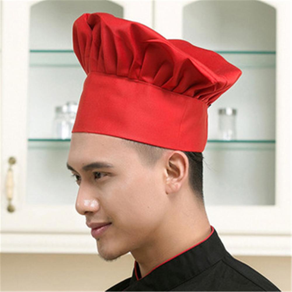 Fashion Kitchen Elastic Working Cap Adjustable Chef Hat Uniform Hat