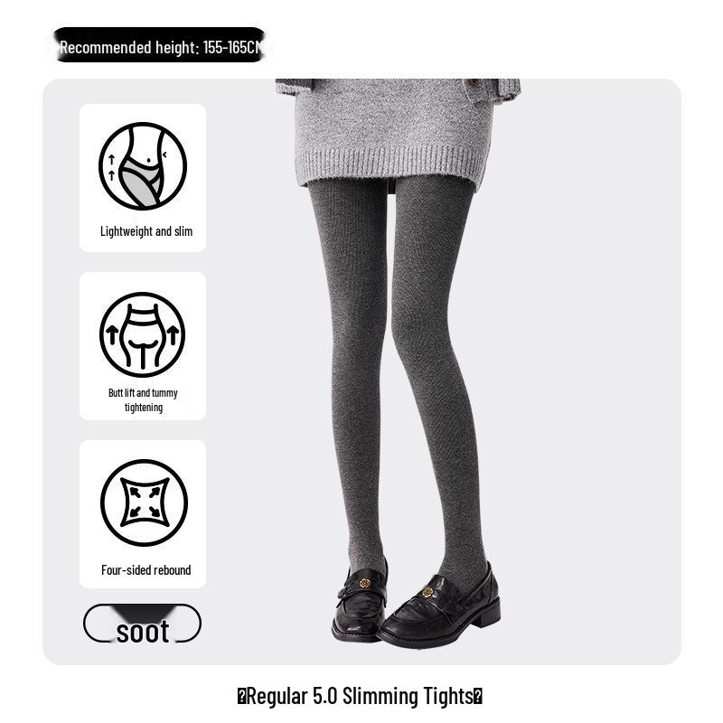 Очень длинные женские колготки из плюшевого бархата - Утягивающие, микро-давление и без провисания ластовицы для осени/зимы