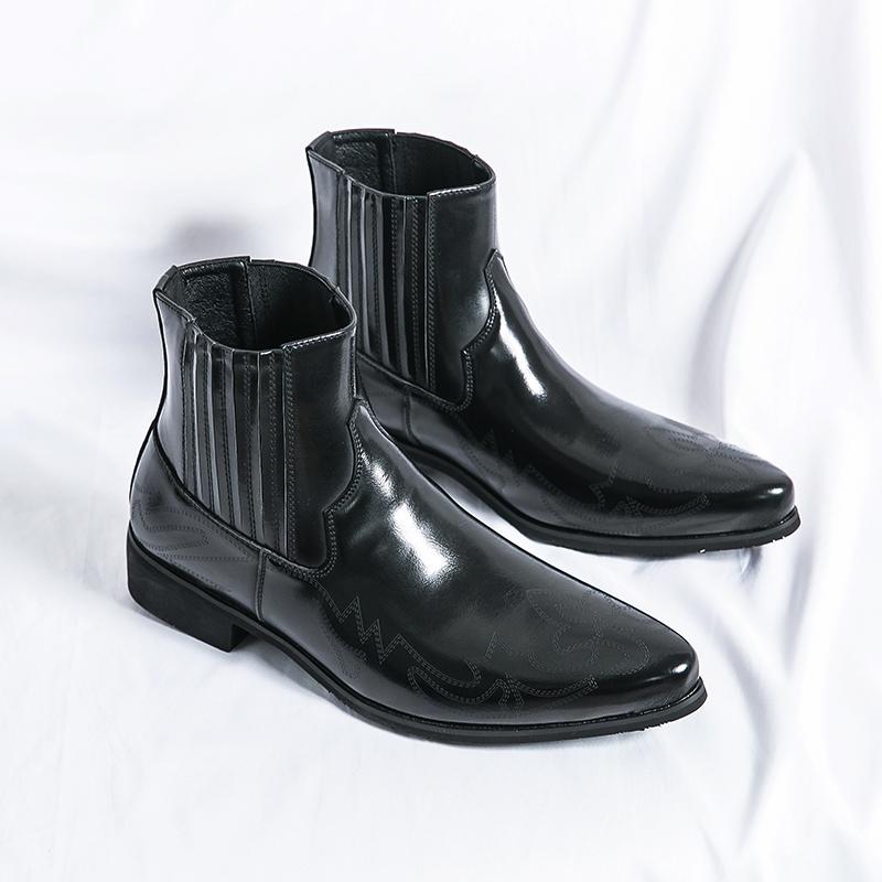 Модная кожаная обувь для мужчин Натуральная кожа Ботинки больших размеров Высококачественные дизайнерские формальные ботинки Повседневные ботинки Модный бизнес