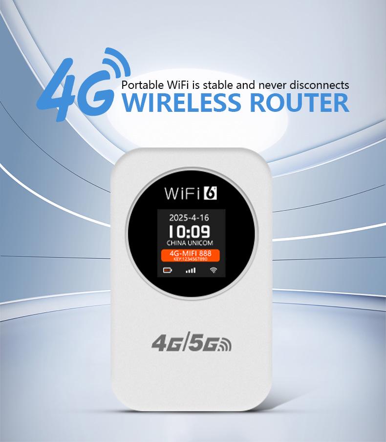 Портативный WiFi-роутер 4G/5G с дисплеем времени для Южной Америки