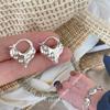Retro irregular love plain ring earrings women's niche design earrings fashion high-end earrings