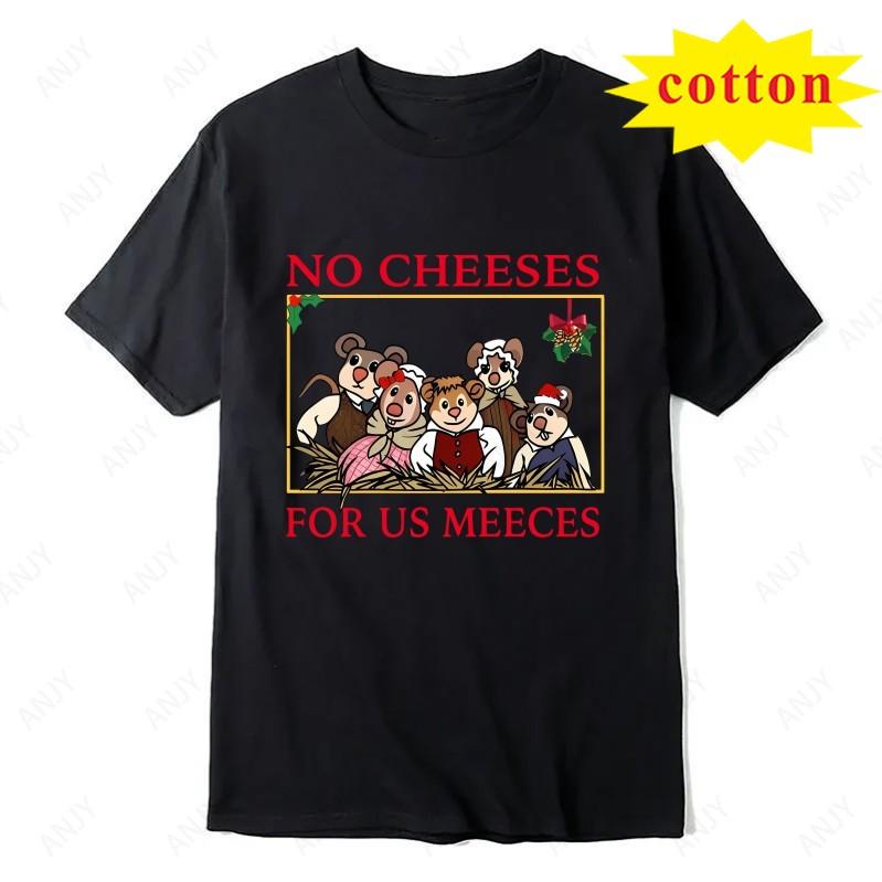 Ragdoll Christmas Carol Meme Printed Tshirt No Cheeses For Us Meeces Fun Mouse Christmas Short Sleeved Street Top