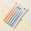 6Pcs/Set Double Head Fluorescent Highlighter Pen Markers Pastel Drawing Pen for Student School Office Supplies Cute Stationery