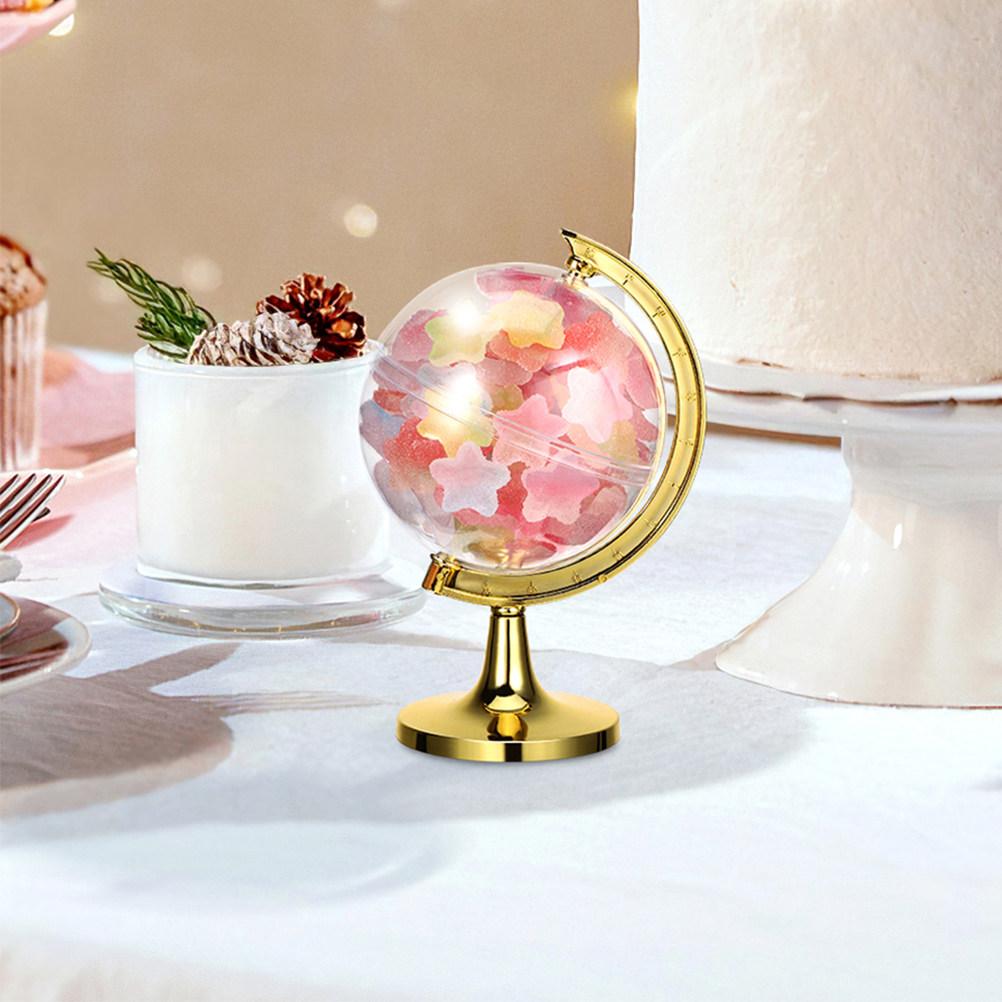 13Pcs Creative Globe Shaped Candy Cases Small Clear Plastic Party Favor Boxes Wedding Table Decor Goodie Bag Holders