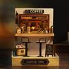 Coffee Shop Model Mini Doll House Miniature DIY Small House Kit DIY Miniature Dollhouses  Girls
