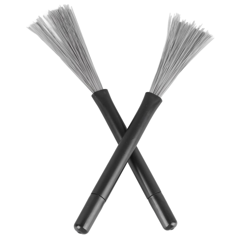 2 шт. Барабанные щетки из стальной проволоки, телескопические барабанные палочки, портативные барабанные палочки, перкуссионные аксессуары