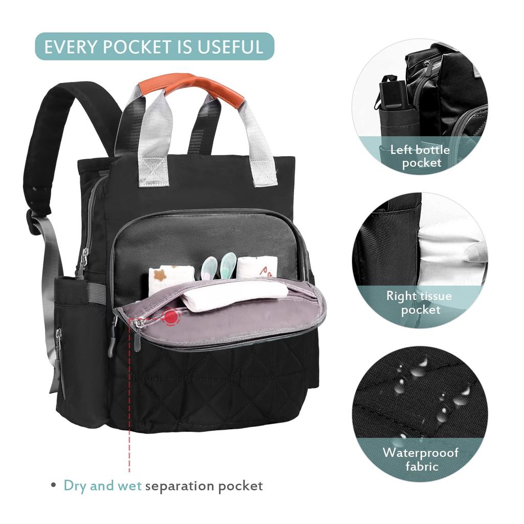 Большой дорожный подгузник включает в себя сиденье для смены подгузников и ремень для коляски [SONARIN] Сумка для мам, вместимость, многофункциональная, водонепроницаемая, сумка, сумка для мам,