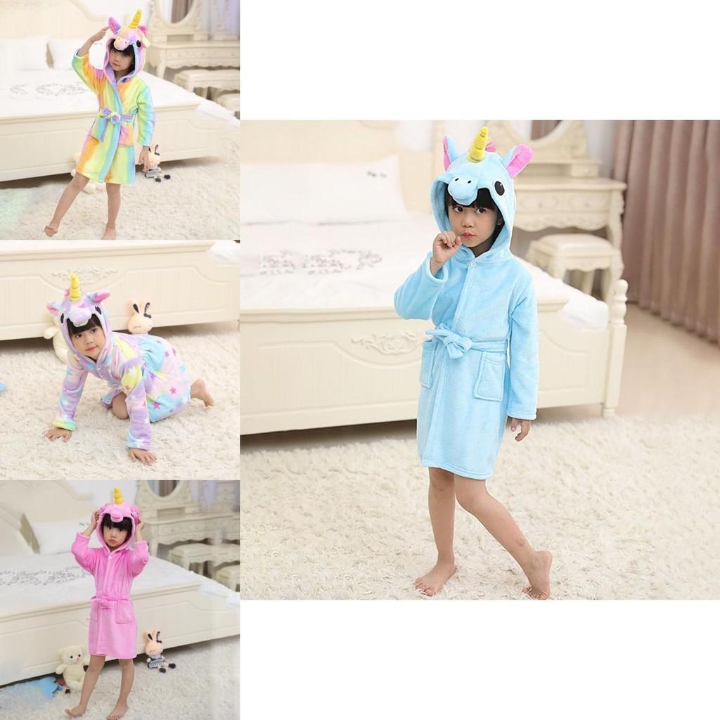 Мягкий и уютный детский халат-единорог для девочек и мальчиков, домашняя одежда, ночная одежда