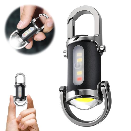 Светодиодный фонарик супер яркий мини-фонарик-брелок 1200 лм двойной источник света перезаряжаемый многоцелевой фонарик для мобильного зарядного устройства