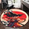 1 шт. Ковер круглый с дизайном персонажей аниме Мультфильм Dragon Ball Z Goku, Коврик для офисного кресла, Нескользящий ковер для домашнего декора
