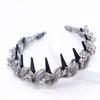 Women Headband Faux Crystal Decor Twist Cloth Hair Hoop Bright Color Lightweight Versatile Headband Hair Accessory